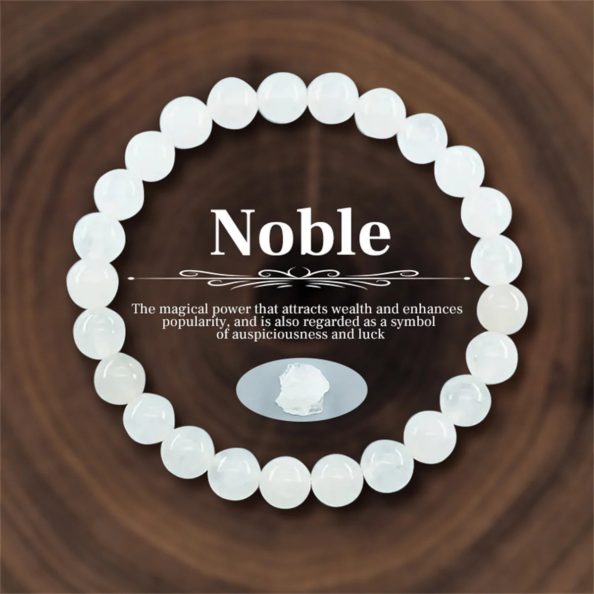 Bracelet en Perles de Pierre Naturelle 8mm – Richesse, Amour & Protection