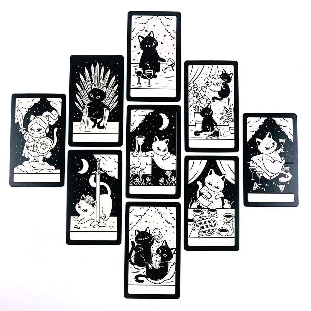 Jeu de Tarot Chats Mignons – 78 Cartes Oracle & Divination