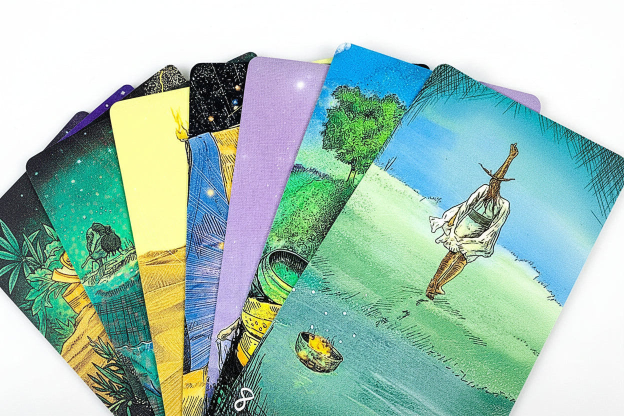 Jeu de Tarot 78 Cartes – Boîte en Métal & Divination du Destin