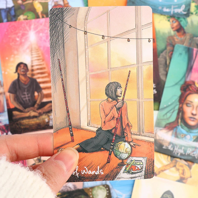 Jeu de Tarot Oracle 78 Cartes – Prophétie Mystérieuse Style Comics