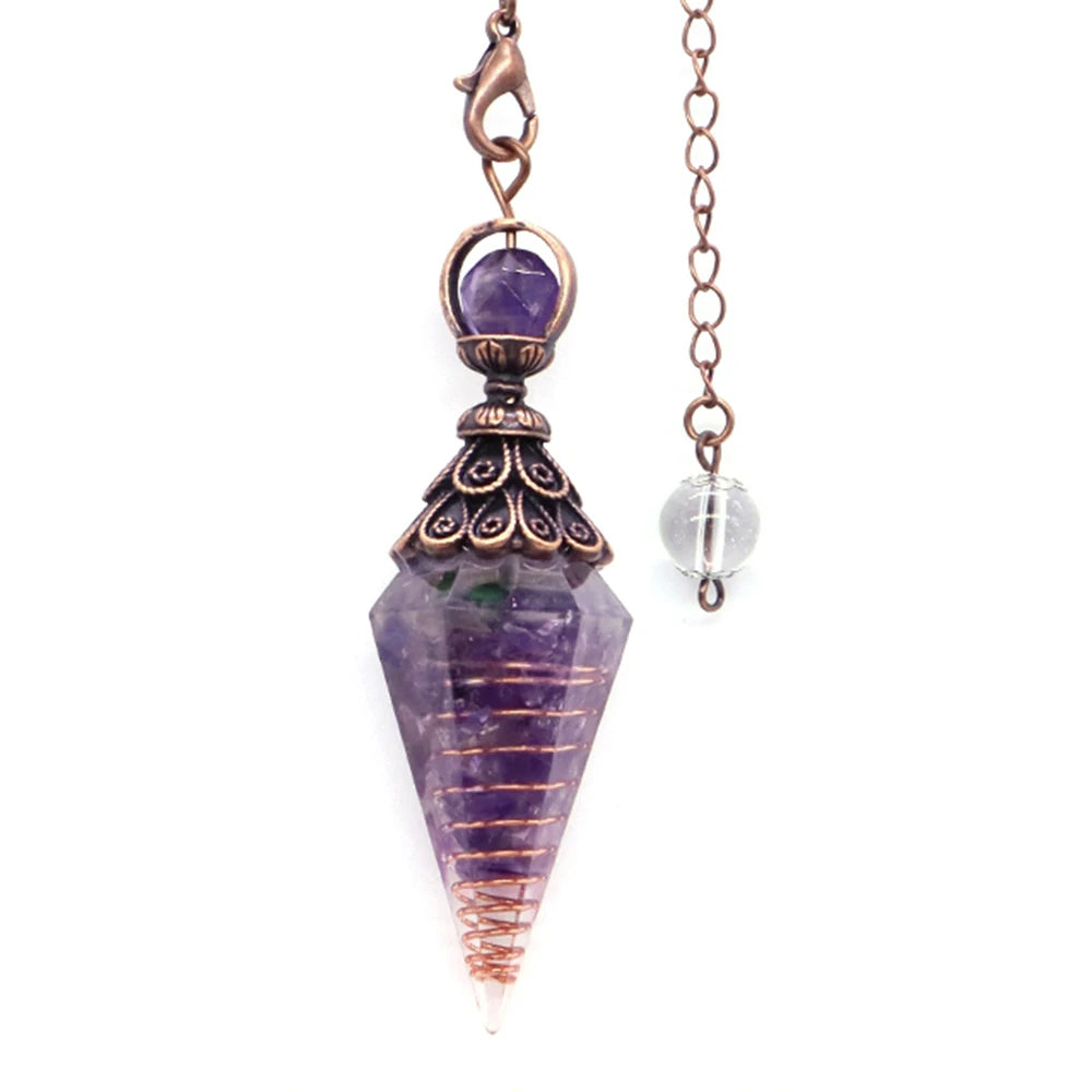 Pendule 7 Chakras – Pierre naturelle & Résine