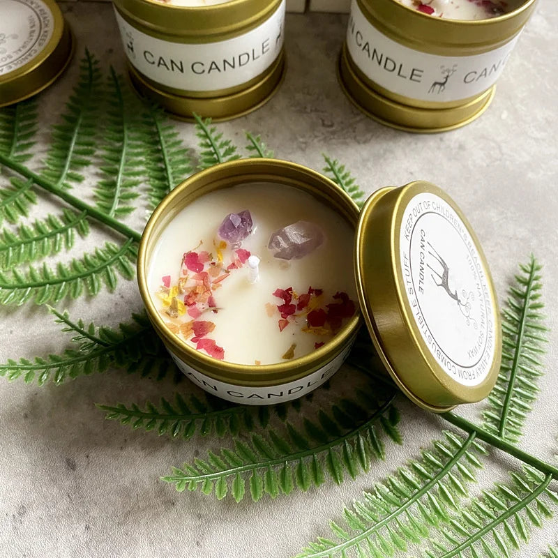 Bougie Parfumée Cristaux & Fleurs Séchées