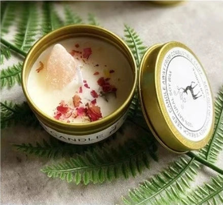 Bougie Parfumée Cristaux & Fleurs Séchées
