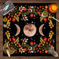 Tapis de Tarot Fleur de Lune – Nappe d'Autel Astrologie