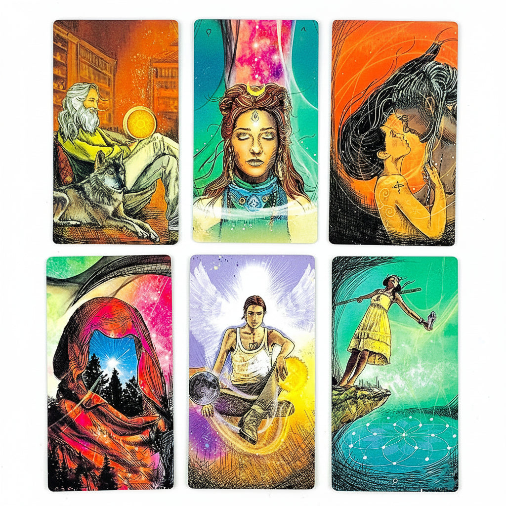 Jeu de Tarot 78 Cartes – Boîte en Métal & Divination du Destin