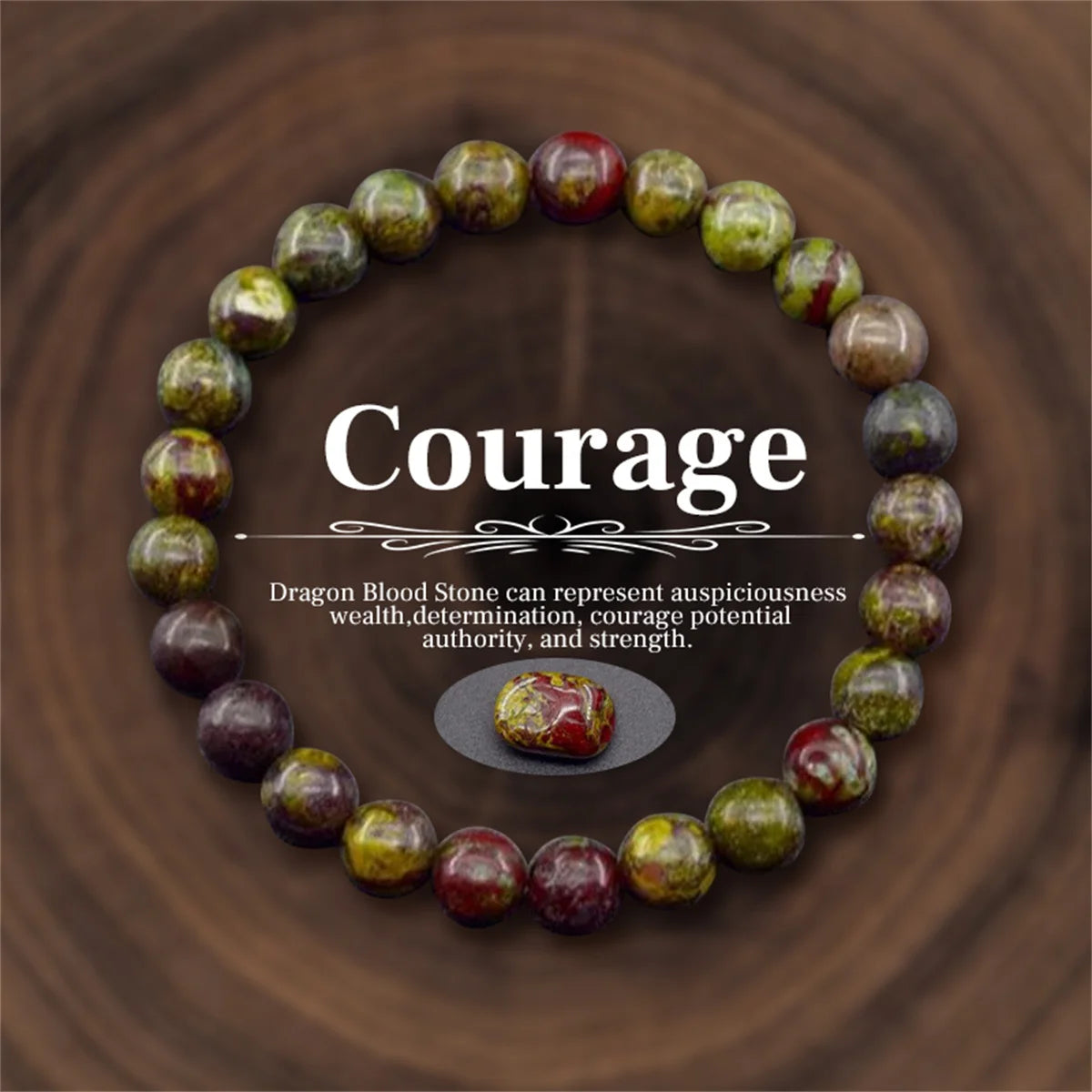 Bracelet en Perles de Pierre Naturelle 8mm – Richesse, Amour & Protection