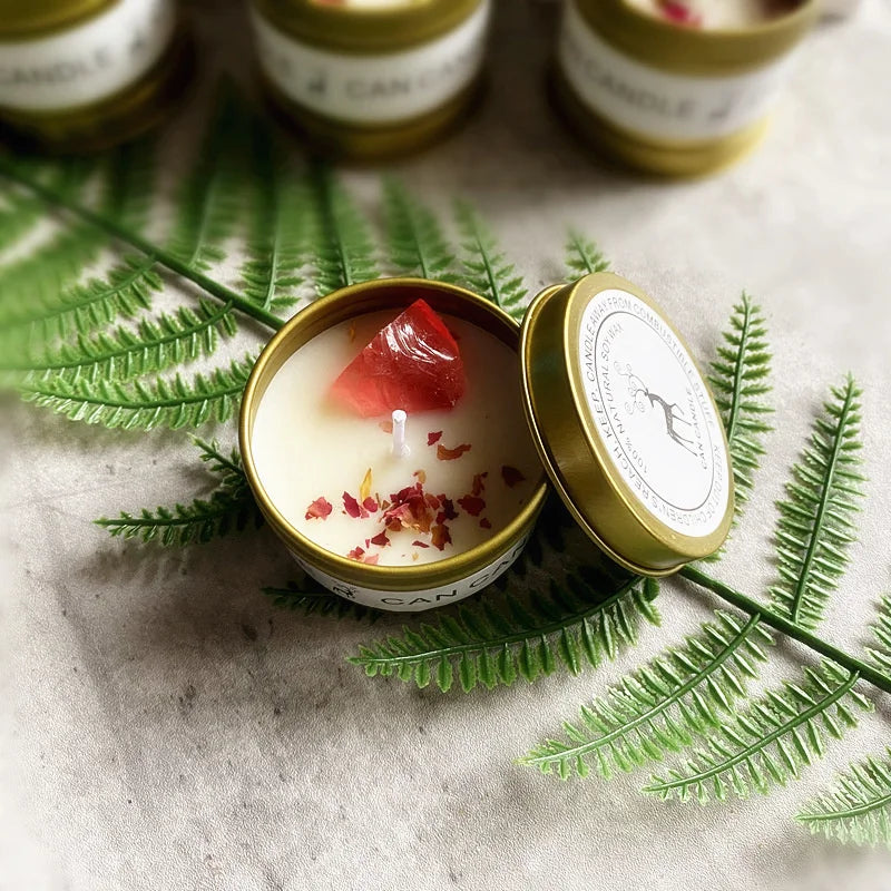 Bougie Parfumée Cristaux & Fleurs Séchées