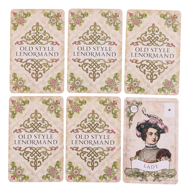 Jeu de Cartes Lenormand Ancien Style – Oracle & Divination