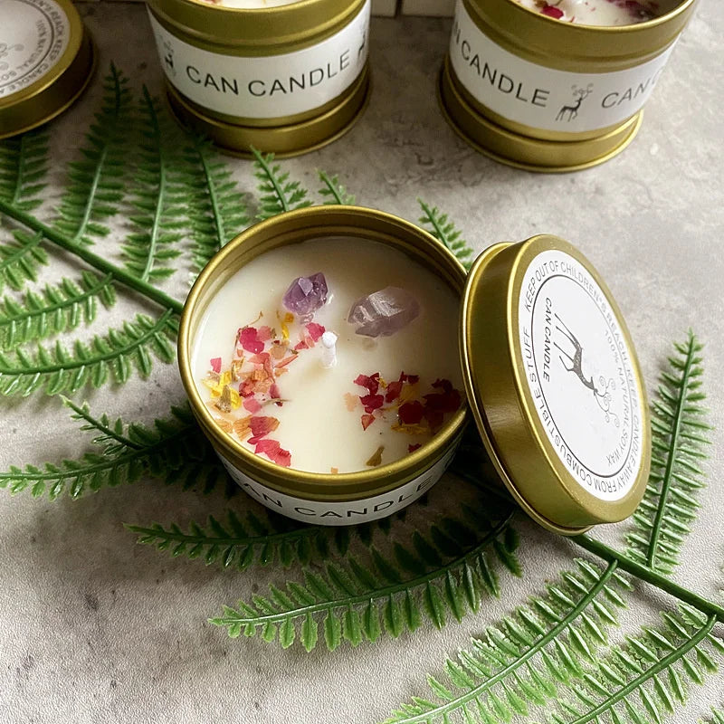 Bougie Parfumée Cristaux & Fleurs Séchées
