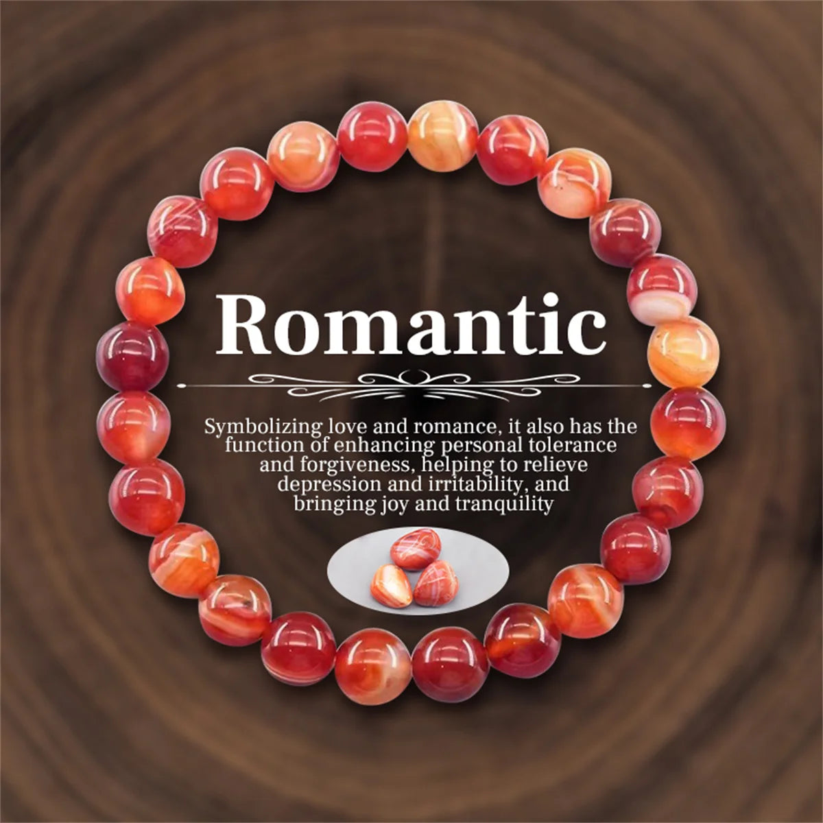 Bracelet en Perles de Pierre Naturelle 8mm – Richesse, Amour & Protection