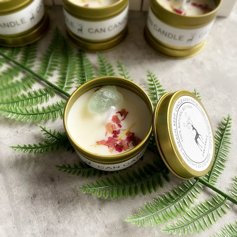 Bougie Parfumée Cristaux & Fleurs Séchées