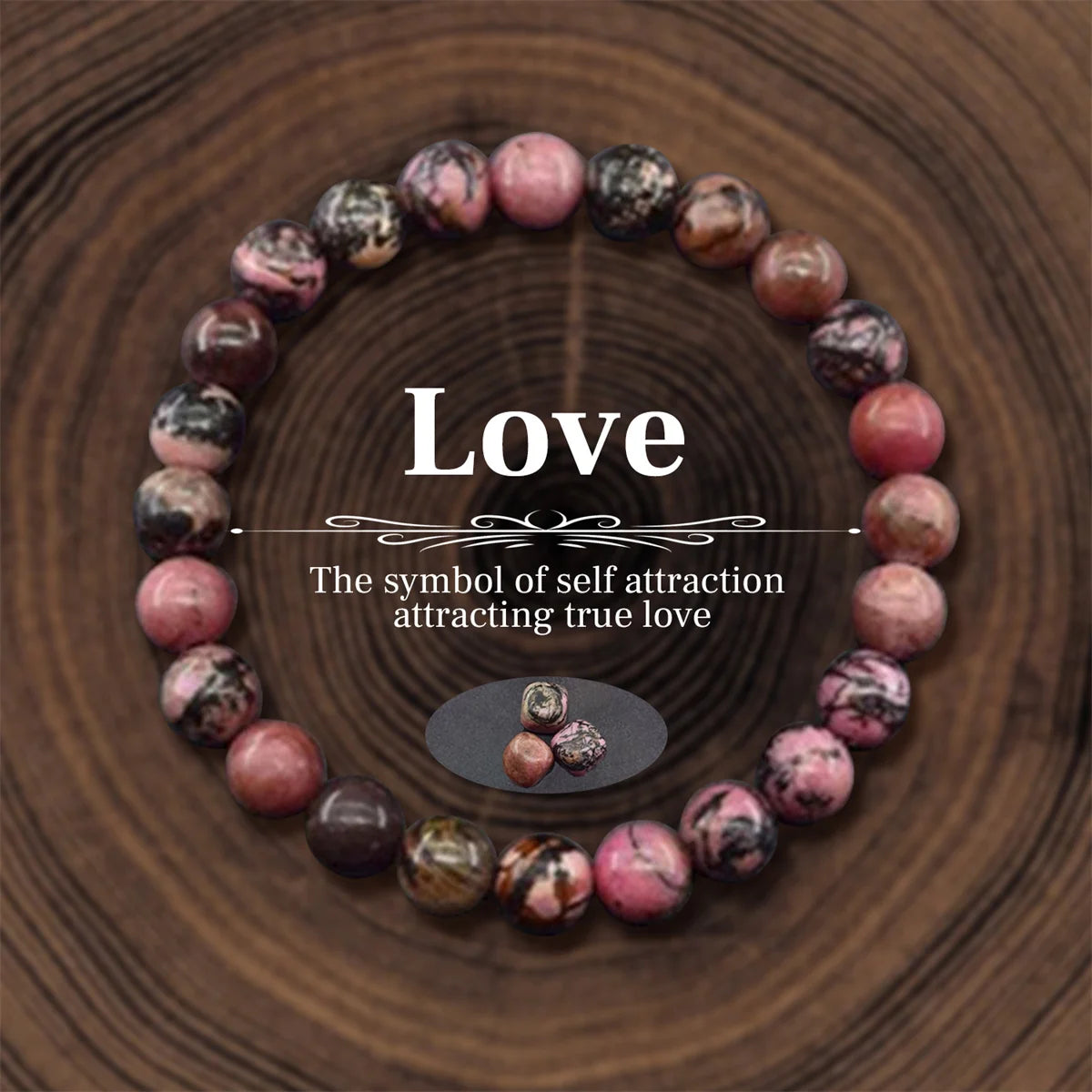 Bracelet en Perles de Pierre Naturelle 8mm – Richesse, Amour & Protection
