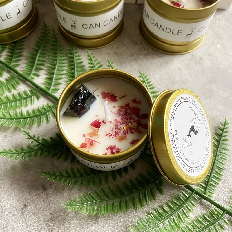 Bougie Parfumée Cristaux & Fleurs Séchées