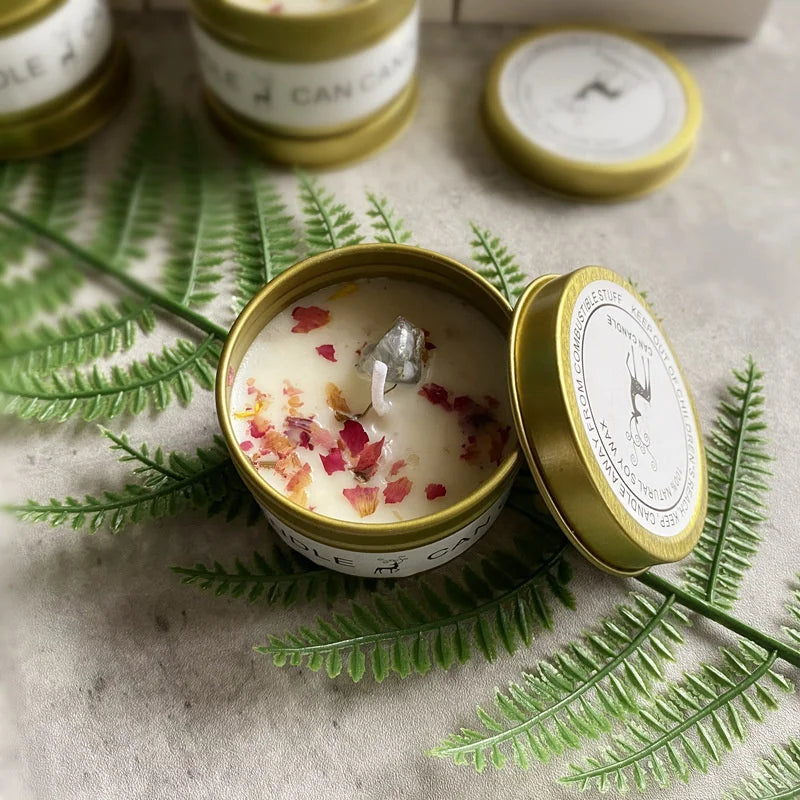 Bougie Parfumée Cristaux & Fleurs Séchées