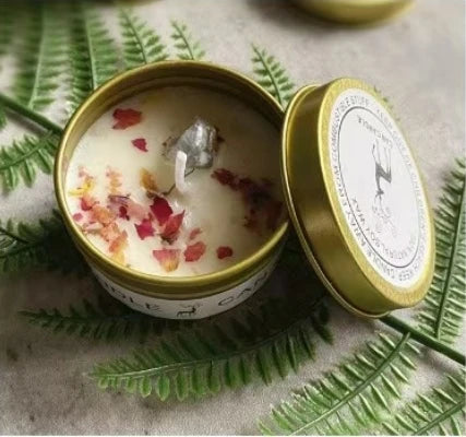 Bougie Parfumée Cristaux & Fleurs Séchées