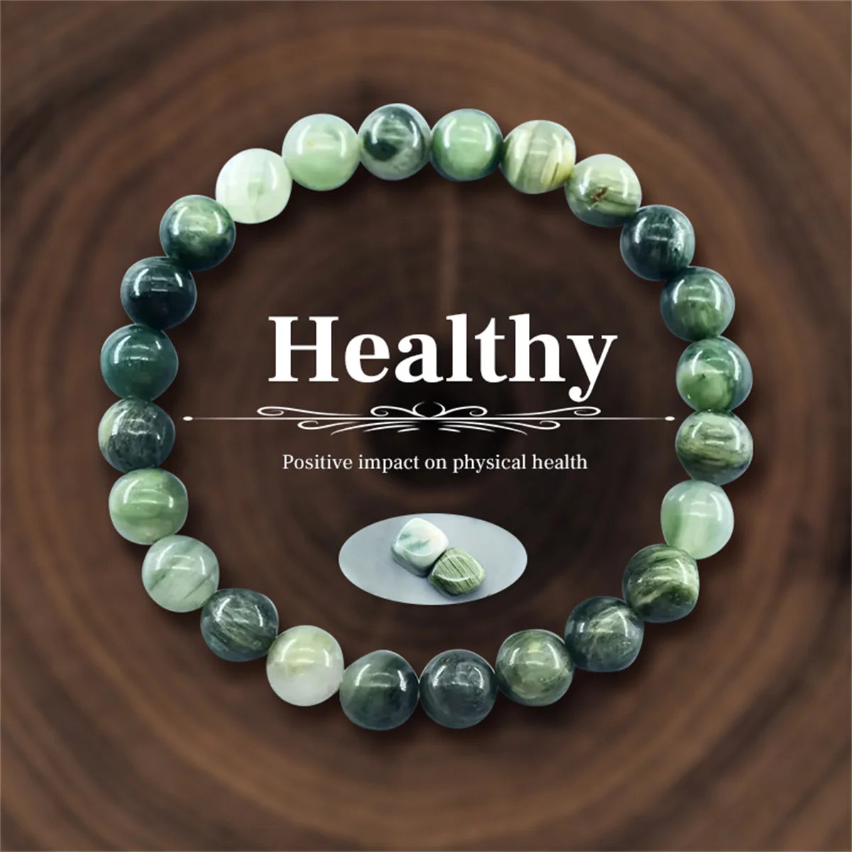 Bracelet en Perles de Pierre Naturelle 8mm – Richesse, Amour & Protection