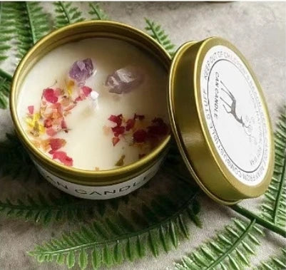 Bougie Parfumée Cristaux & Fleurs Séchées