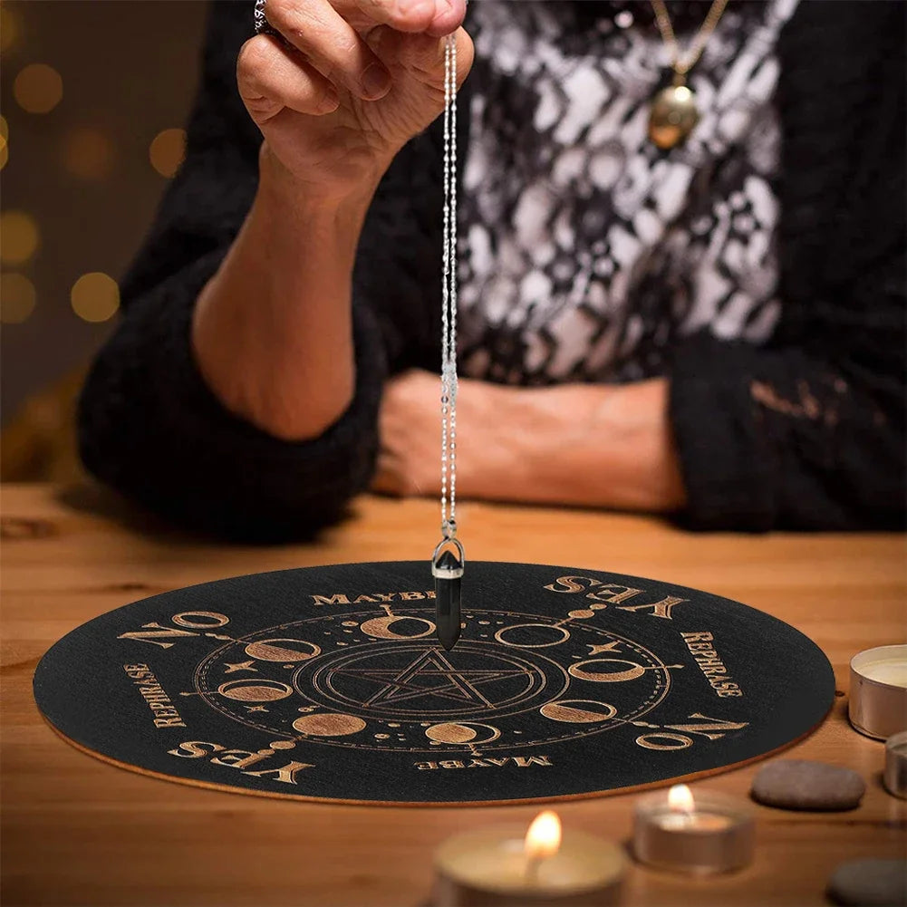 Plateau de Pendule en Bois – Divination & Wicca