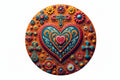 Décoration Murale Ex-voto Mexicain – Cœur & Croix Bohème