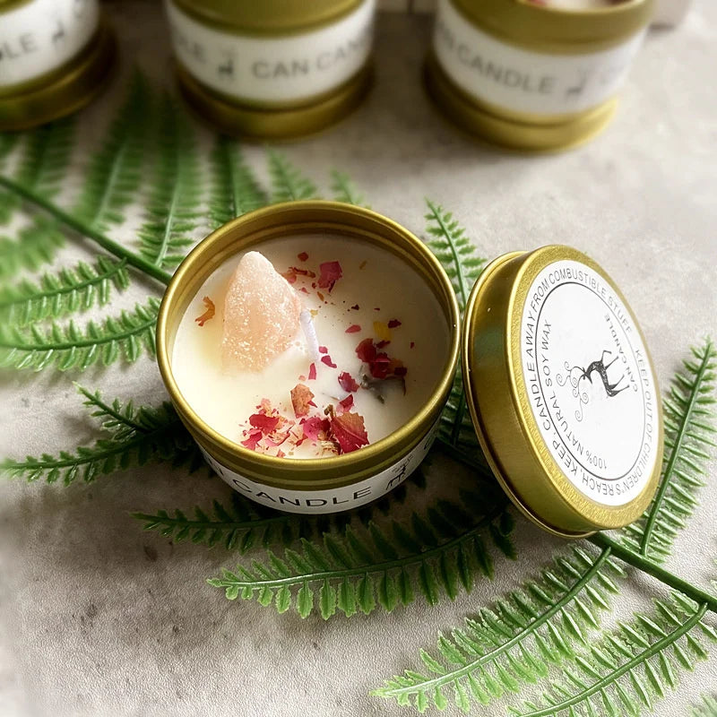 Bougie Parfumée Cristaux & Fleurs Séchées